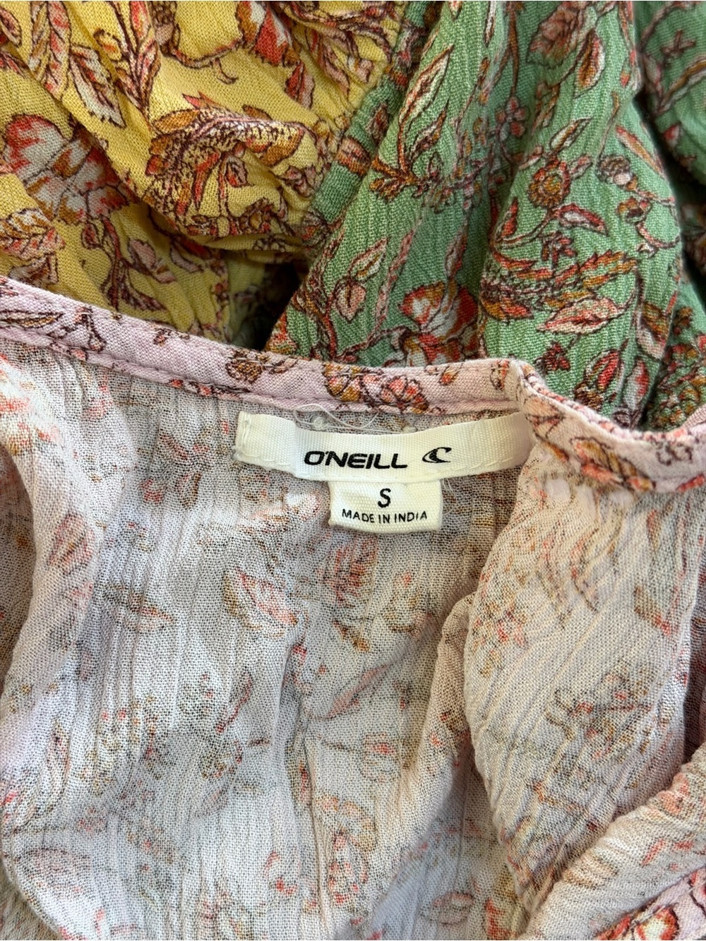 O’Neill | Remy Floral Patchwork Mini Dress Boho Tiered - Size Small - Picture 4 of 4